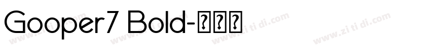 Gooper7 Bold字体转换